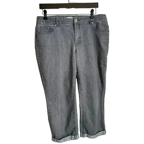 Coldwater Creek Women's Gray Jeans Size 12 Natural Fit Denim Jeans Stretch - Picture 1 of 5